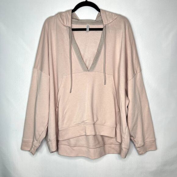 Fabletics Rosanna Hoodie Oversized Sweatshirt Almond Pink Size 3XL - Picture 1 of 13